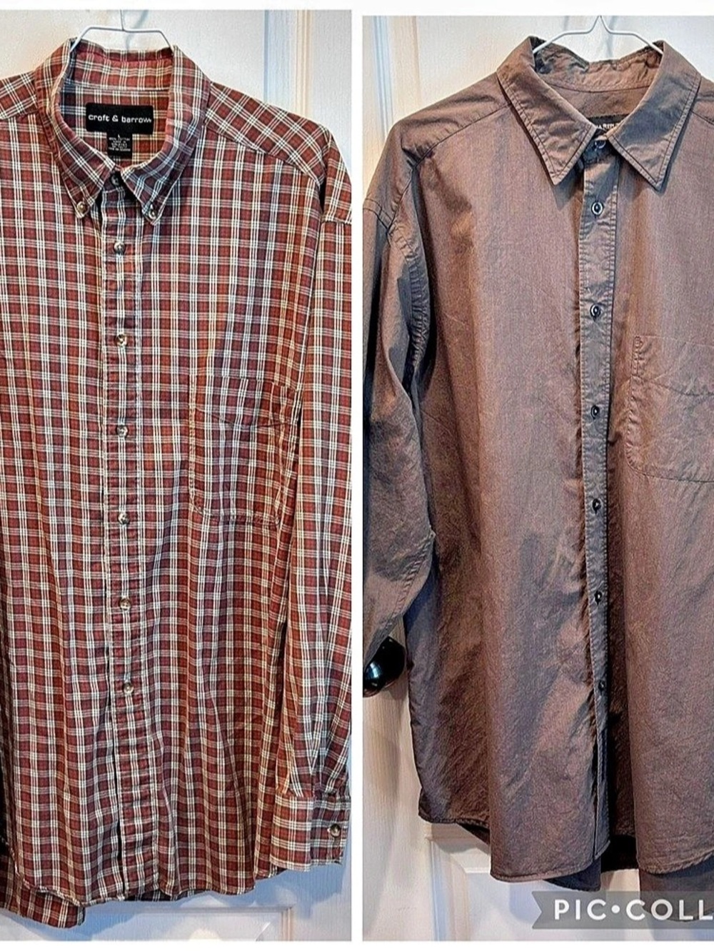 Lot of 2 Men’s Banana Republic/Croft & Barrow Long Sleeve Button Up Shirts Large